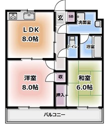 リーフハイツの物件間取画像